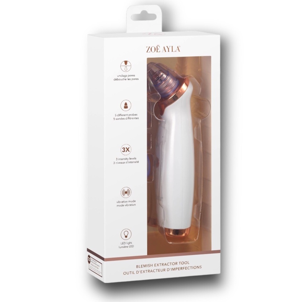Zoë Ayla Blemish/Blackhead Extractor Tool LED Light New